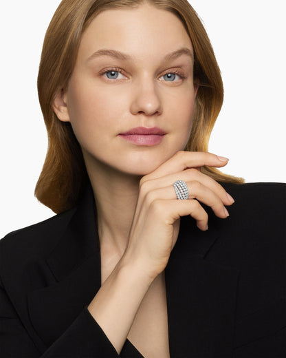 David Yurman Floating Diamonds Ring in White Gold David Yurman High Jewelry