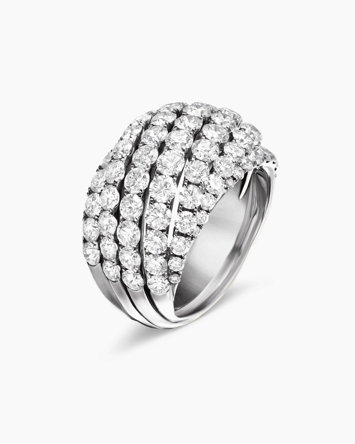 David Yurman Floating Diamonds Ring in White Gold David Yurman High Jewelry