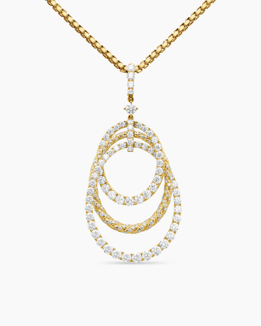 David Yurman Floating Diamonds Drop Pendant in Yellow Gold David Yurman High Jewelry