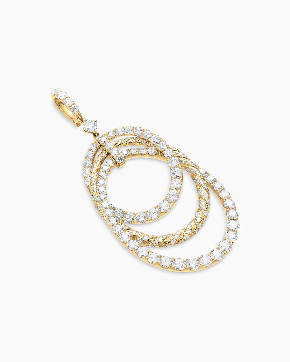 David Yurman Floating Diamonds Drop Pendant in Yellow Gold David Yurman High Jewelry