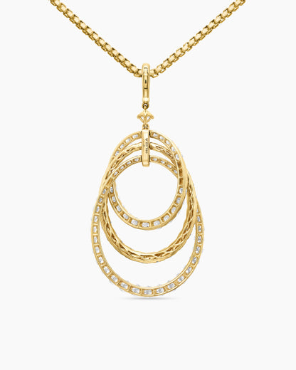 David Yurman Floating Diamonds Drop Pendant in Yellow Gold David Yurman High Jewelry