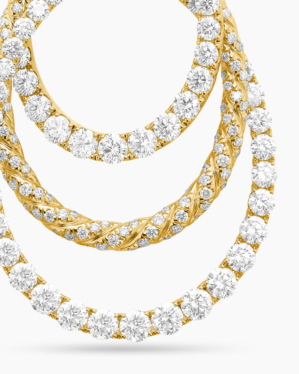 David Yurman Floating Diamonds Drop Pendant in Yellow Gold David Yurman High Jewelry