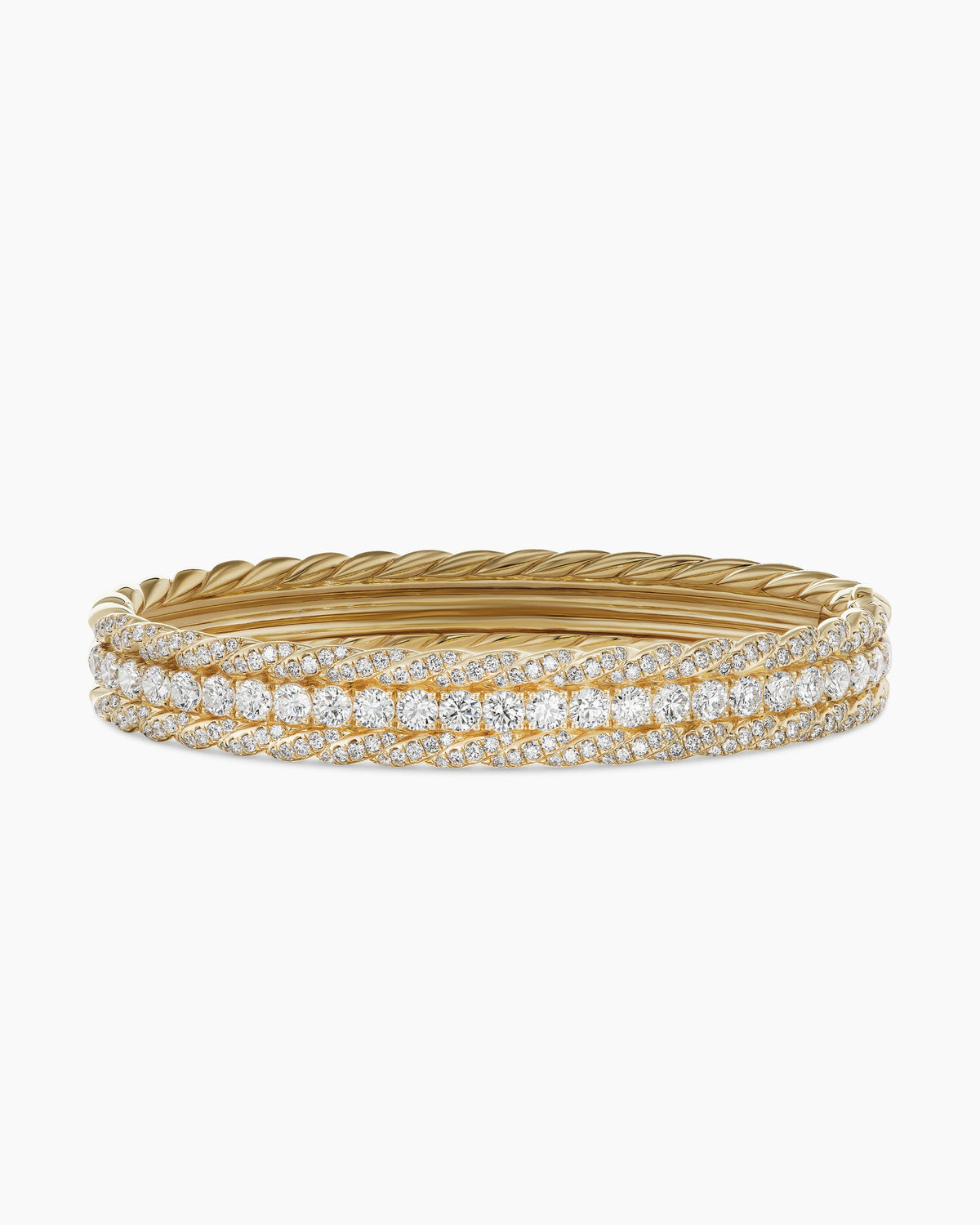 David Yurman Floating Diamonds Bracelet in Yellow Gold David Yurman High Jewelry
