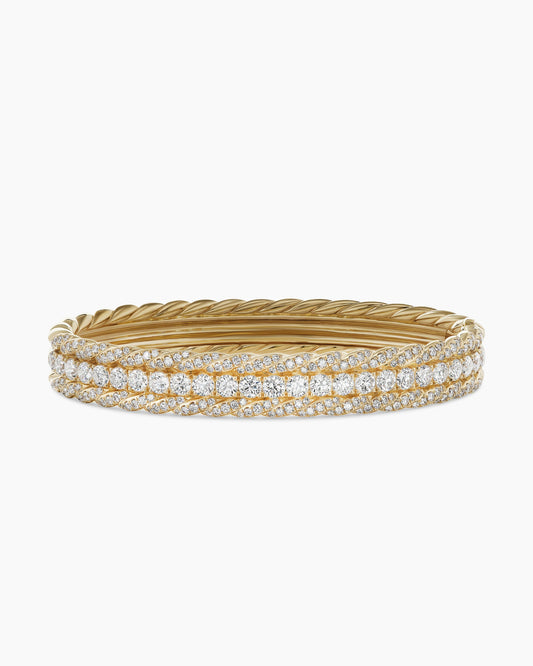 David Yurman Floating Diamonds Bracelet in Yellow Gold David Yurman High Jewelry