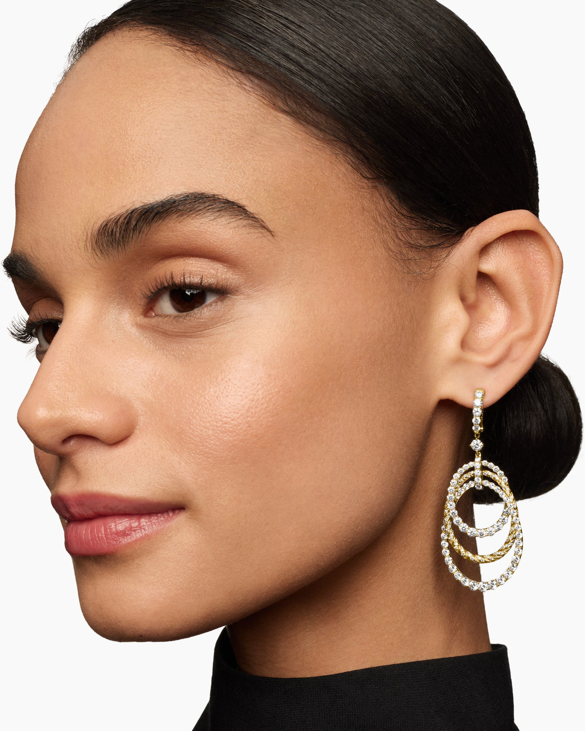 David Yurman Floating Diamonds Drop Earrings in Yellow Gold David Yurman High Jewelry