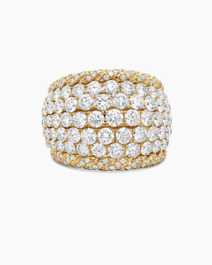 David Yurman Floating Diamonds Dome Ring in Yellow Gold David Yurman High Jewelry