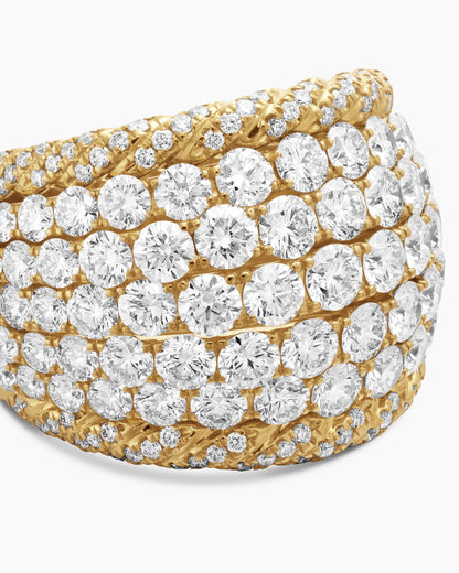 David Yurman Floating Diamonds Dome Ring in Yellow Gold David Yurman High Jewelry