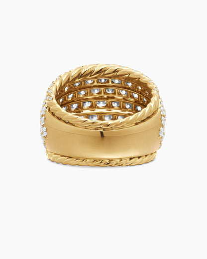 David Yurman Floating Diamonds Dome Ring in Yellow Gold David Yurman High Jewelry