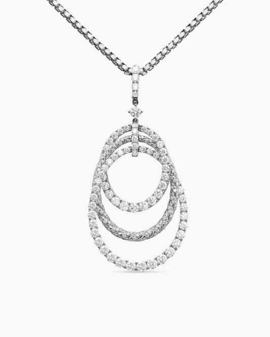 David Yurman Floating Diamonds Drop Pendant in White Gold David Yurman High Jewelry