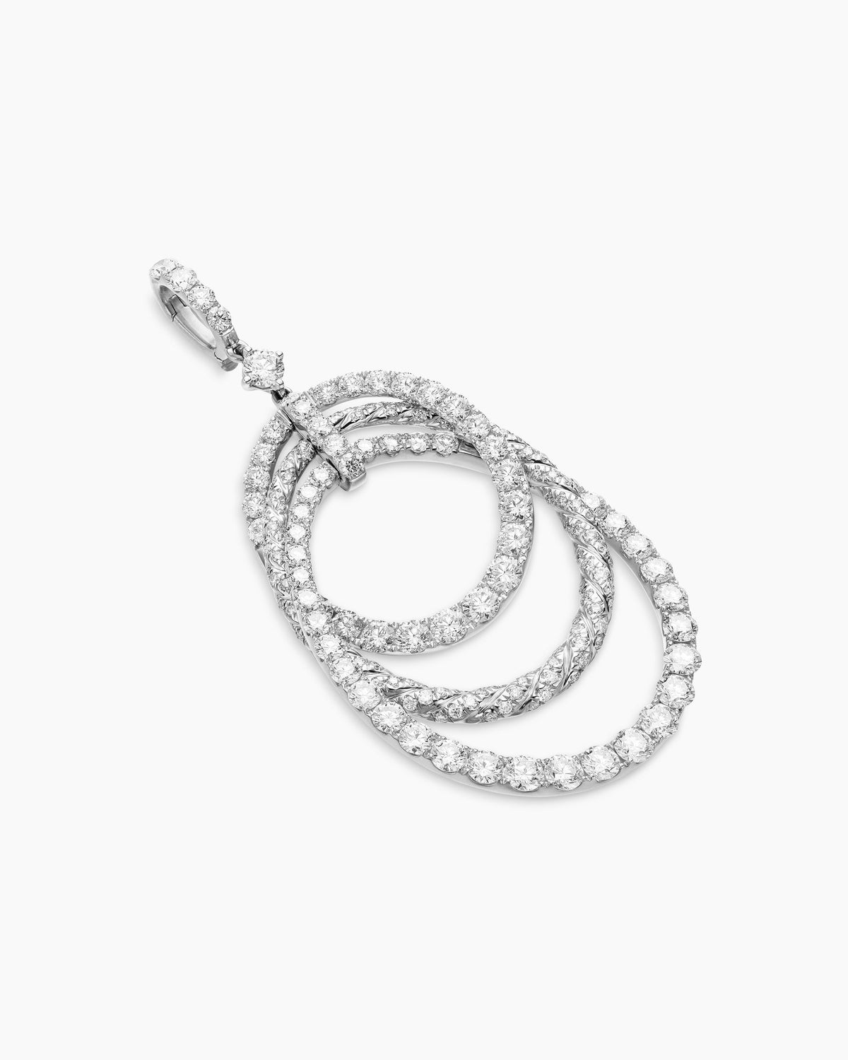 David Yurman Floating Diamonds Drop Pendant in White Gold David Yurman High Jewelry
