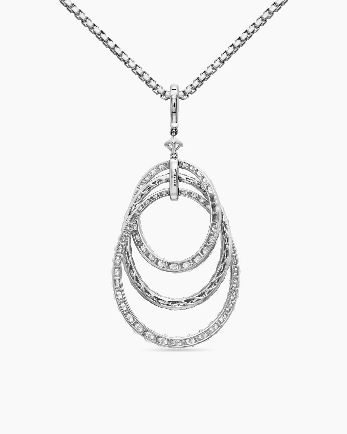 David Yurman Floating Diamonds Drop Pendant in White Gold David Yurman High Jewelry