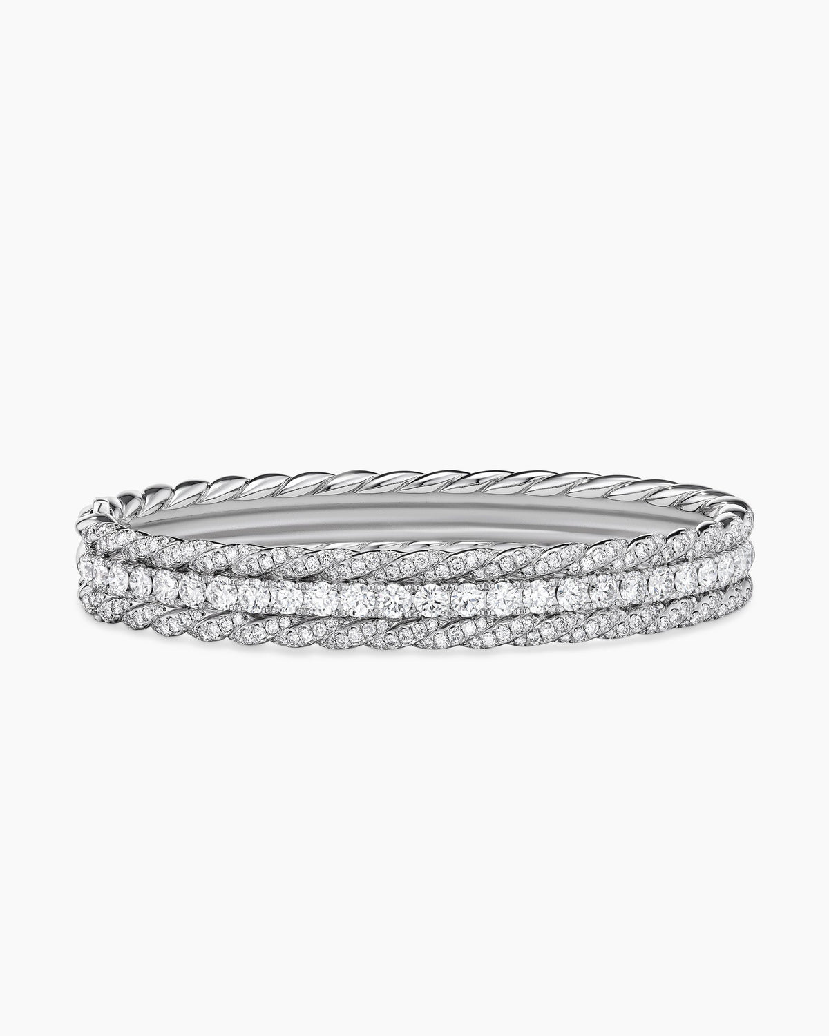David Yurman Floating Diamonds Bracelet in White Gold David Yurman High Jewelry