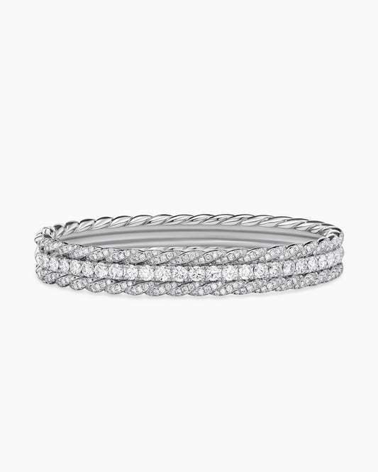 David Yurman Floating Diamonds Bracelet in White Gold David Yurman High Jewelry