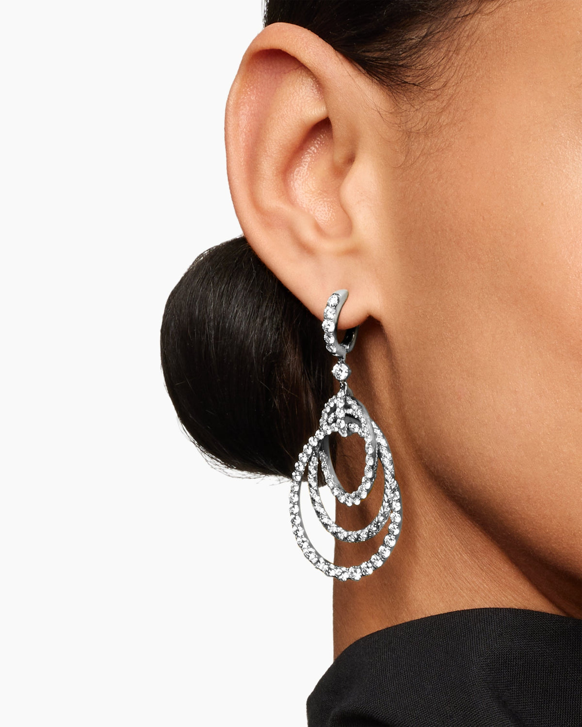 David Yurman Floating Diamonds Drop Earrings in White Gold David Yurman High Jewelry