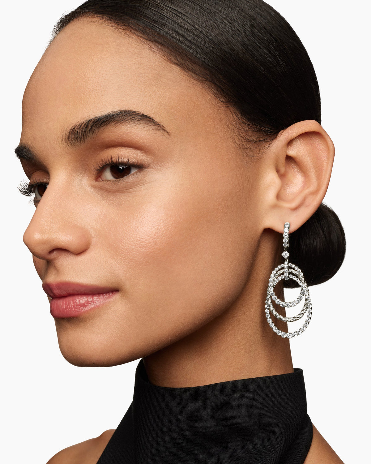 David Yurman Floating Diamonds Drop Earrings in White Gold David Yurman High Jewelry