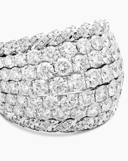 David Yurman Floating Diamonds Dome Ring in White Gold David Yurman High Jewelry