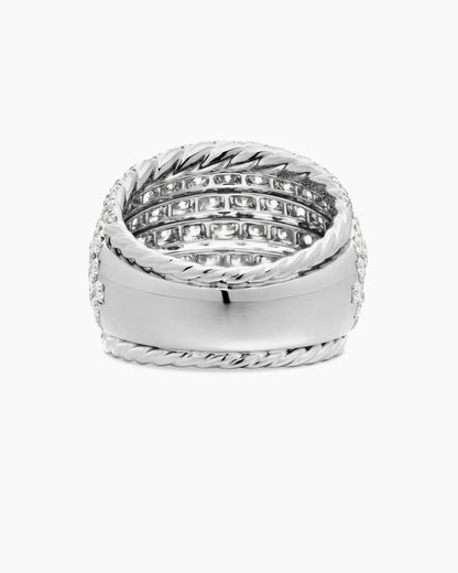 David Yurman Floating Diamonds Dome Ring in White Gold David Yurman High Jewelry