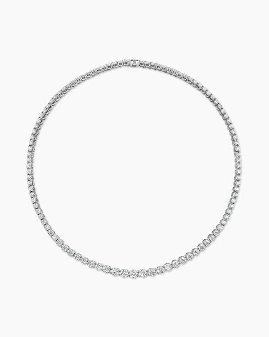 David Yurman Tapered Tennis Necklace in White Gold with Diamonds David Yurman High Jewelry