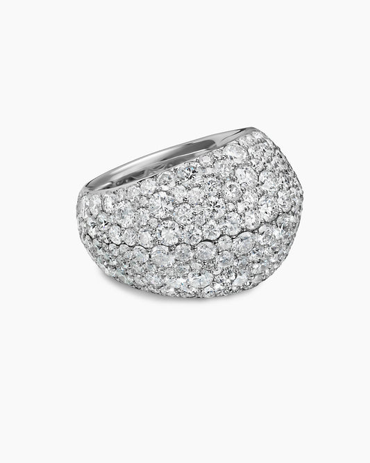 David Yurman Mosaic Pavé Dome Ring in White Gold David Yurman High Jewelry