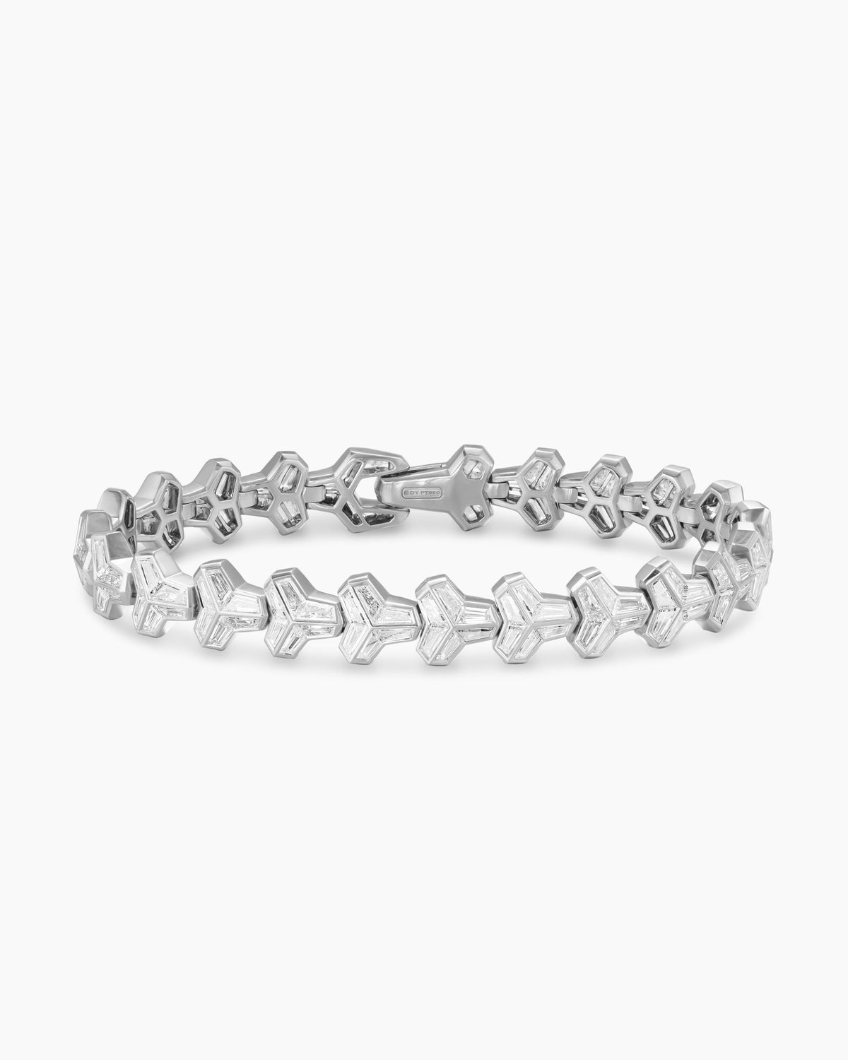 David Yurman Armory Bracelet in Platinum with Diamonds David Yurman High Jewelry
