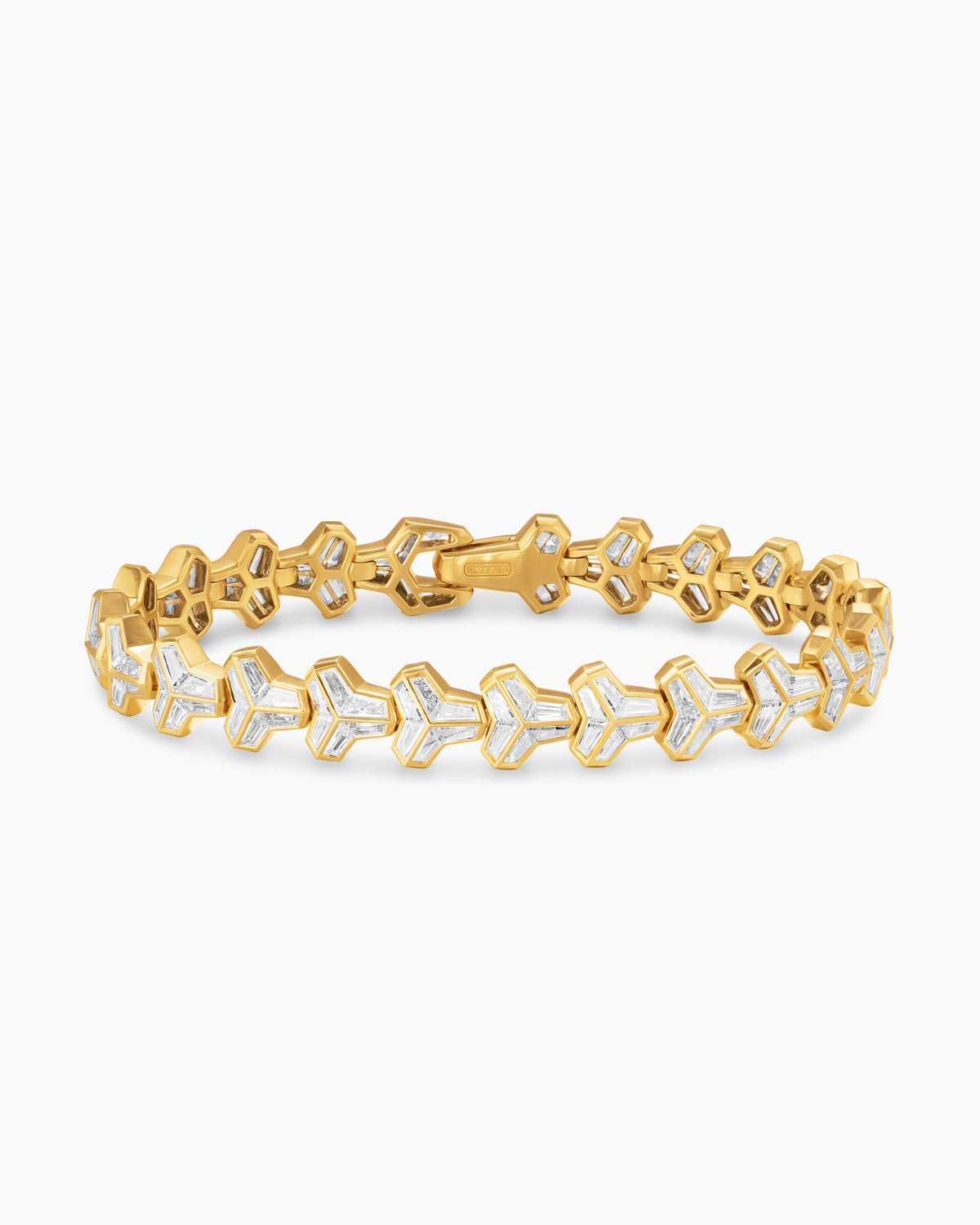 David Yurman Armory Bracelet in Yellow Gold with Diamonds David Yurman High Jewelry
