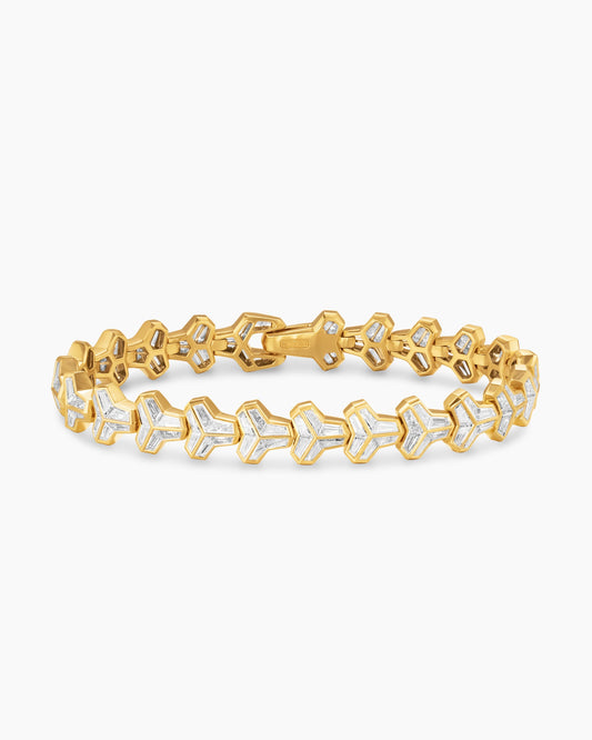 David Yurman Armory Bracelet in Yellow Gold with Diamonds David Yurman High Jewelry