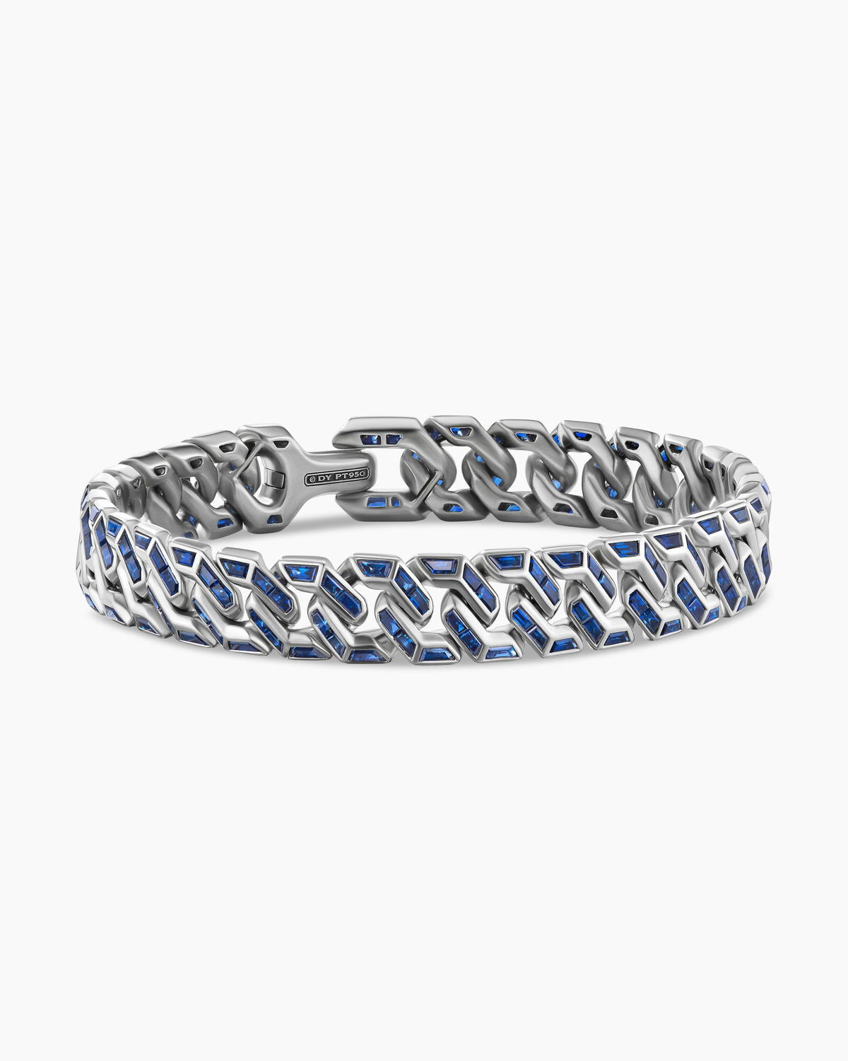 David Yurman Mens Angular Curb Chain Bracelet in Platinum David Yurman High Jewelry