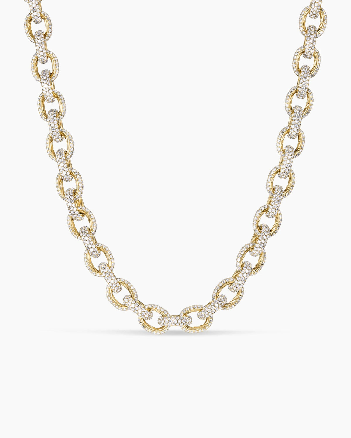 David Yurman Men's Pavé Oval Link Necklace David Yurman High Jewelry