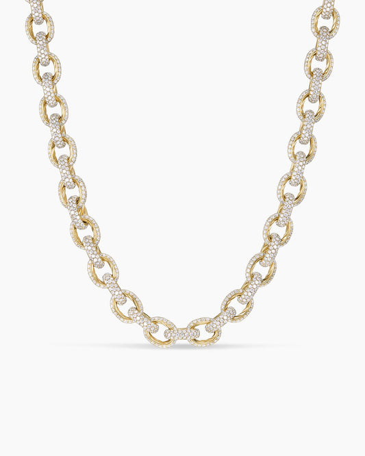 David Yurman Men's Pavé Oval Link Necklace David Yurman High Jewelry